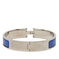 エルメス クリックH PM ブレスレット シルバー ブルー メタル レディース HERMES 【中古】