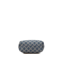 セリーヌ マカダム トートバッグ ショルダーバッグ インディゴブルー デニム レザー レディース CELINE 【中古】