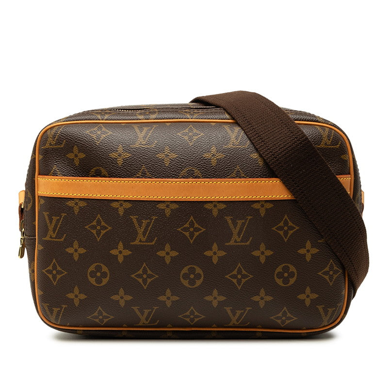 ルイ ヴィトン モノグラム リポーターPM 斜め掛け ショルダーバッグ M45254 ブラウン PVC レザー レディース LOUIS VUITTON 中古