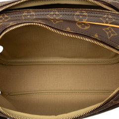 ルイ ヴィトン モノグラム リポーターPM 斜め掛け ショルダーバッグ M45254 ブラウン PVC レザー レディース LOUIS VUITTON 中古