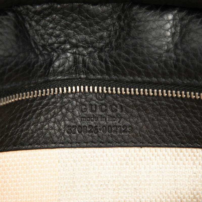 グッチ バンブー デイリー ショルダーバッグ 370826 ブラック レザー レディース GUCCI 【中古】