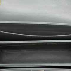 セリーヌ C セー ミディアム チェーン ショルダーバッグ グレー系 レザー レディース CELINE 【中古】