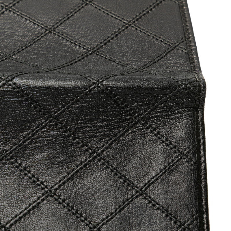 シャネル ビコローレ 札入れ 長財布 ブラック ラムスキン レディース CHANEL 【中古】