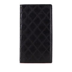 シャネル ビコローレ 札入れ 長財布 ブラック ラムスキン レディース CHANEL 【中古】