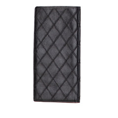 シャネル ビコローレ 札入れ 長財布 ブラック ラムスキン レディース CHANEL 【中古】
