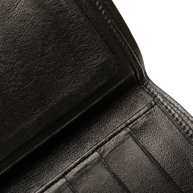 シャネル ビコローレ 札入れ 長財布 ブラック ラムスキン レディース CHANEL 【中古】