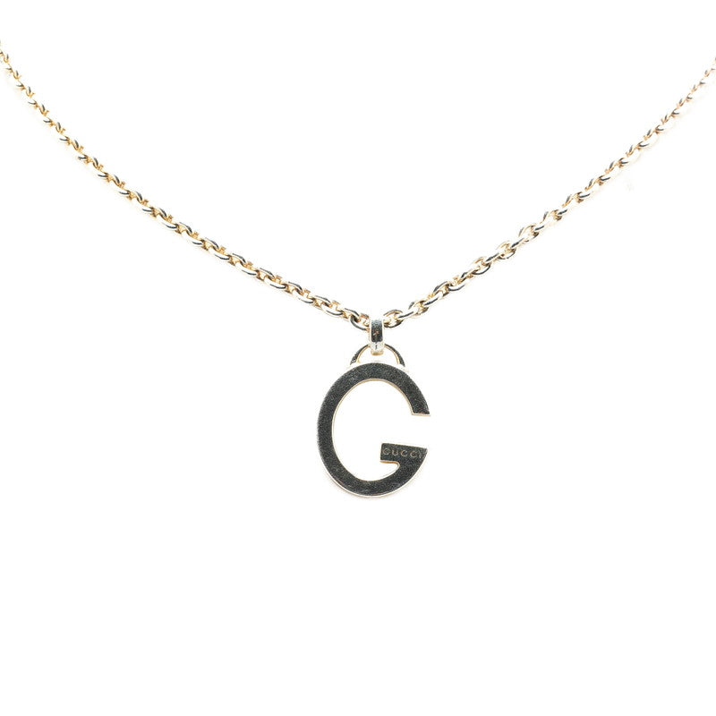グッチ Gロゴ チェーン ペンダントネックレス SV925 シルバー レディース GUCCI 【中古】