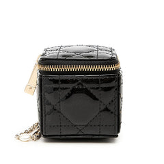 ディオール レディディオール ポーチ 小物入れ 43-MA-0272 ブラック パテントレザー レディース Dior 中古