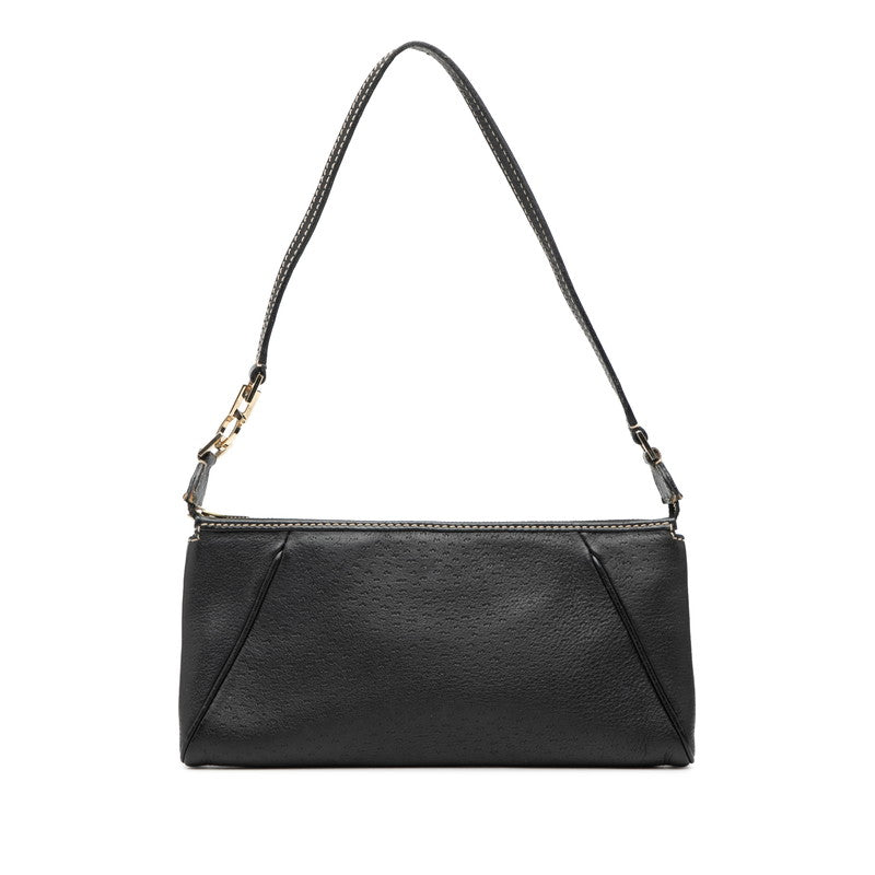 サルヴァトーレフェラガモ ガンチーニ ハンドバッグ AU-21-2839 ブラック レザー レディース Salvatore Ferragamo 【中古】