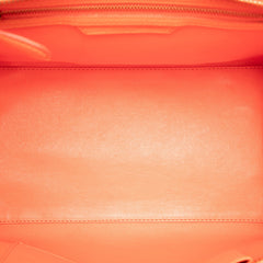 セリーヌ ラゲージ ミニ ショッパー ハンドバッグ トートバッグ S-ZP-0192 レッド系 レザー レディース CELINE 【中古】
