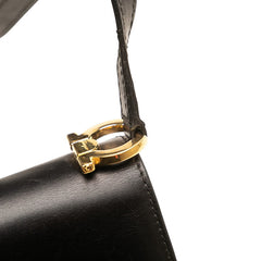 サルヴァトーレフェラガモ ガンチーニ 斜め掛け ショルダーバッグ BA214797 ブラック レザー レディース Salvatore Ferragamo 【中古】