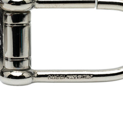 グッチ ロゴ キーホルダー チャーム シルバー メタル レディース GUCCI 【中古】