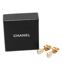 シャネル ココマーク ヴィンテージ イヤリング 96P ゴールド フェイクパール メッキ レディース CHANEL 中古