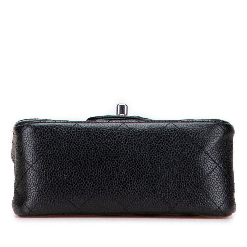 シャネル マトラッセ ココマーク ショルダーバッグ ブラック キャビアスキン レディース CHANEL 【中古】