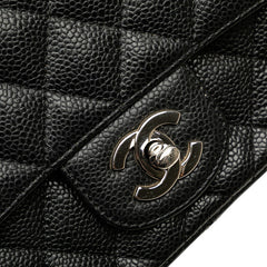 シャネル マトラッセ ココマーク ショルダーバッグ ブラック キャビアスキン レディース CHANEL 【中古】