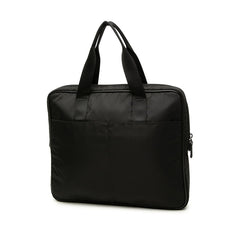 プラダ 三角ロゴプレート ビジネスバッグ ブリーフケース ブラック ナイロン メンズ PRADA 中古