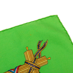 エルメス カレ90 LIBERTE EGALITE FRATERNITE REPUBLIQUE FRANCAISE 1789年フランス革命を記念して スカーフ グリーン シルク レディース HERMES 中古