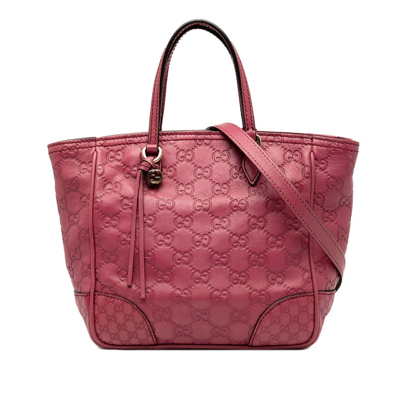 グッチ グッチシマ ブリー スモール ハンドバッグ ショルダーバッグ 2WAY 353121 ピンク レザー レディース GUCCI 【中古】
