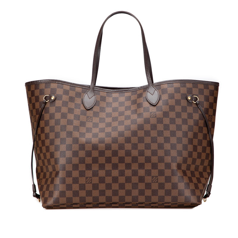 ルイ ヴィトン ダミエ ネヴァーフルGM トートバッグ N41357 ブラウン PVC レザー レディース LOUIS VUITTON 【中古】