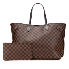 ルイ ヴィトン ダミエ ネヴァーフルGM トートバッグ N41357 ブラウン PVC レザー レディース LOUIS VUITTON 【中古】