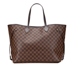 ルイ ヴィトン ダミエ ネヴァーフルGM トートバッグ N41357 ブラウン PVC レザー レディース LOUIS VUITTON 【中古】