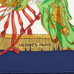 エルメス カレ90 CAPARACONS DE LA FRANCE ET DE L'INDE 馬かざり スカーフ 大判スカーフ マルチカラー シルク レディース HERMES 中古