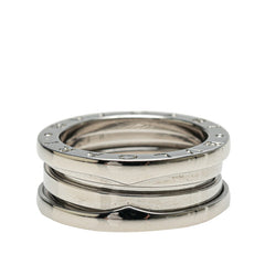 ブルガリ ビーゼロワン 2バンド リング 指輪 #50 K18WG ホワイトゴールド レディース BVLGARI 【中古】