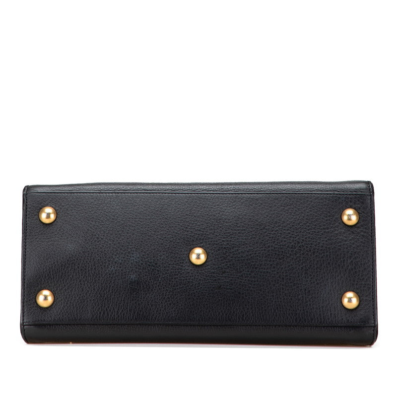 サンローラン ミューズトゥ トートバッグ ショルダーバッグ 2WAY 368228 ブラック レザー レディース SAINT LAURENT 【中古】