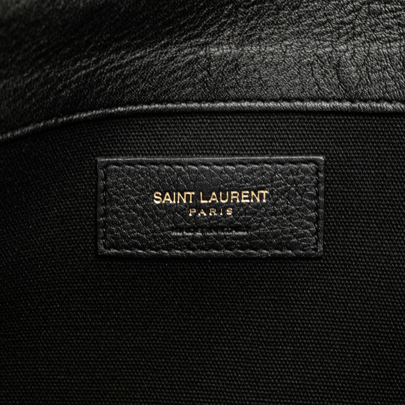 サンローラン ミューズトゥ トートバッグ ショルダーバッグ 2WAY 368228 ブラック レザー レディース SAINT LAURENT 【中古】
