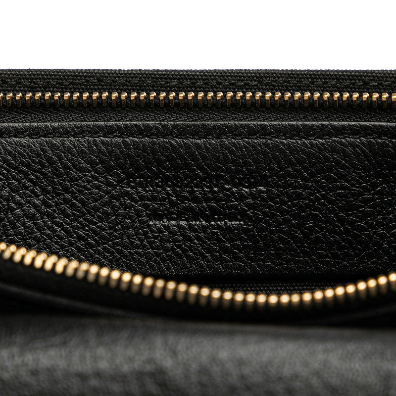 サンローラン ミューズトゥ トートバッグ ショルダーバッグ 2WAY 368228 ブラック レザー レディース SAINT LAURENT 【中古】