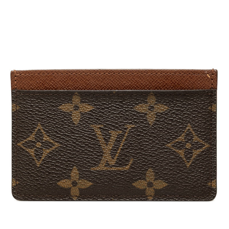ルイ ヴィトン モノグラム ポルトカルト サーンプル カードケース M61733 ブラウン PVC レザー レディース LOUIS VUITTON 中古