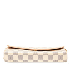 ルイ ヴィトン ダミエ アズール ポシェット フェリシー チェーン ショルダーバッグ N40491 ホワイト PVC レザー レディース LOUIS VUITTON 【中古】