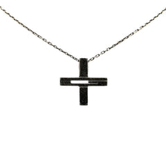 グッチ カットアウトG クロス ネックレス SV925 シルバー レディース GUCCI 【中古】