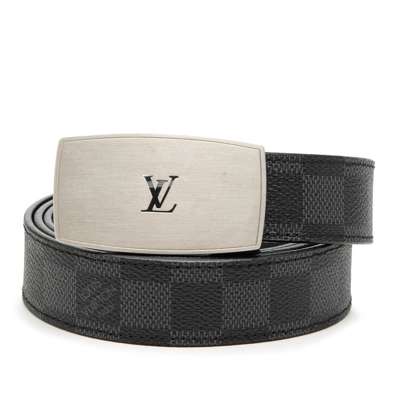 ルイ ヴィトン ダミエ グラフィット サンチュール LV CUT ベルト サイズ：110/44 M9638 ブラック PVC レザー メンズ LOUIS VUITTON 【中古】