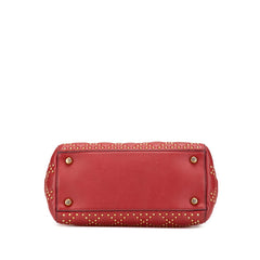 ディオール カナージュ レディディオール スタッズ ハンドバッグ ショルダーバッグ 2WAY M0579CVNZ レッド ゴールド ラムスキン レディース Dior 【中古】