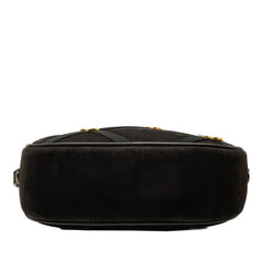 サルヴァトーレフェラガモ ヴァラ ショルダーバッグ ブラック スウェード レザー レディース Salvatore Ferragamo 中古