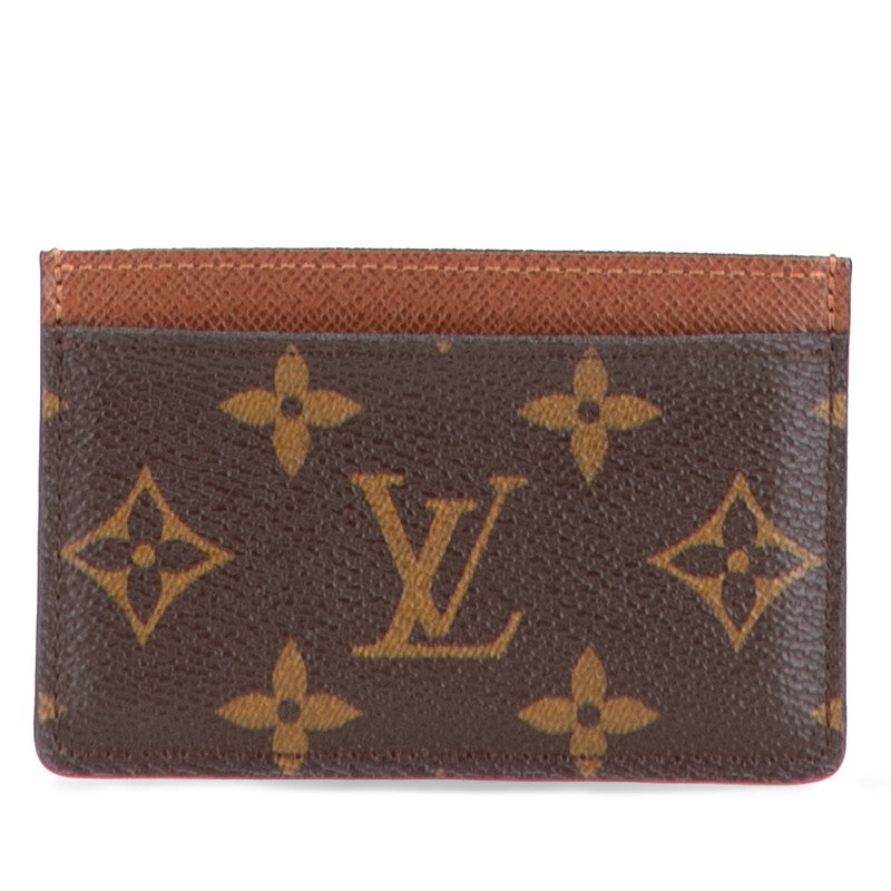 ルイ ヴィトン モノグラム ポルトカルト サーンプル カードケース 名刺入れ M61733 ブラウン PVC レザー レディース LOUIS VUITTON 【中古】