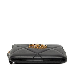 シャネル CHANEL 19 ココマーク マトラッセ ジップコインパース カードケース AP2086 ブラック ラムスキン レディース CHANEL 【中古】