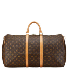 ルイ ヴィトン モノグラム キーポル55 ボストンバッグ M41424 ブラウン PVC レザー レディース LOUIS VUITTON 【中古】