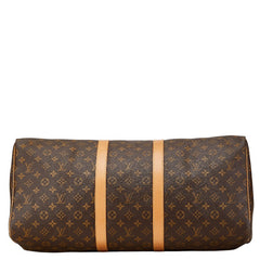 ルイ ヴィトン モノグラム キーポル55 ボストンバッグ M41424 ブラウン PVC レザー レディース LOUIS VUITTON 【中古】