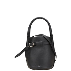 セリーヌ ビッグバッグ バケット ナノ ハンドバッグ ショルダーバッグ 2WAY ブラック レザー レディース CELINE 【中古】