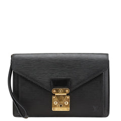 ルイ ヴィトン エピ セリエ ドラゴンヌ クラッチバッグ セカンドバッグ M52612 ノワール ブラック レザー メンズ LOUIS VUITTON 【中古】