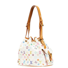 ルイ ヴィトン モノグラム マルチカラー プチノエ ワンショルダーバッグ M42229 ホワイト PVC レザー レディース LOUIS VUITTON 【中古】