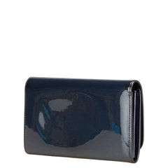 ルイ ヴィトン ポルトフォイユ ツイスト 長財布 M64416 マリーヌルージュ ネイビー ブラウン パテントレザー レディース LOUIS VUITTON 【中古】