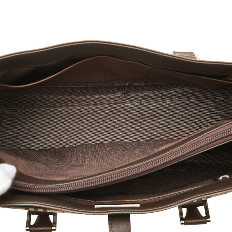 バーバリー ノバチェック ハンドバッグ ベージュ ブラウン キャンバス レザー レディース BURBERRY 【中古】