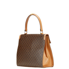 セリーヌ マカダム ハンドバッグ ブラウン PVC レザー レディース CELINE 【中古】