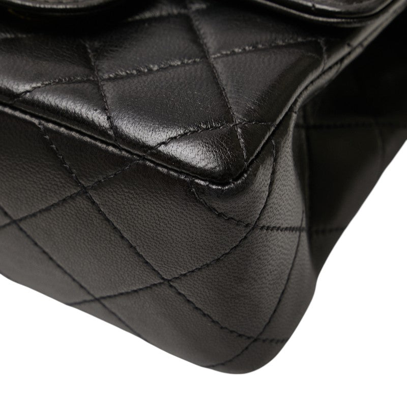 シャネル マトラッセ ココマーク 親子バッグ ハンドバッグ ブラック ラムスキン レディース CHANEL 【中古】