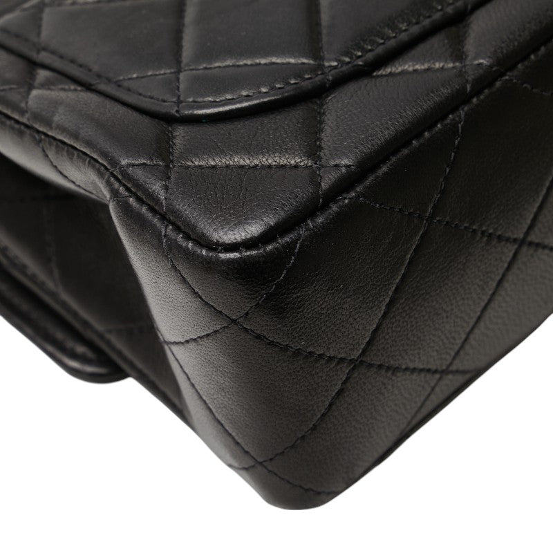 シャネル マトラッセ ココマーク 親子バッグ ハンドバッグ ブラック ラムスキン レディース CHANEL 【中古】