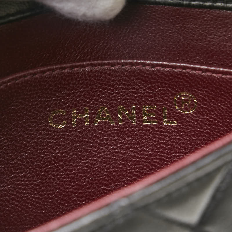 シャネル マトラッセ ココマーク 親子バッグ ハンドバッグ ブラック ラムスキン レディース CHANEL 【中古】