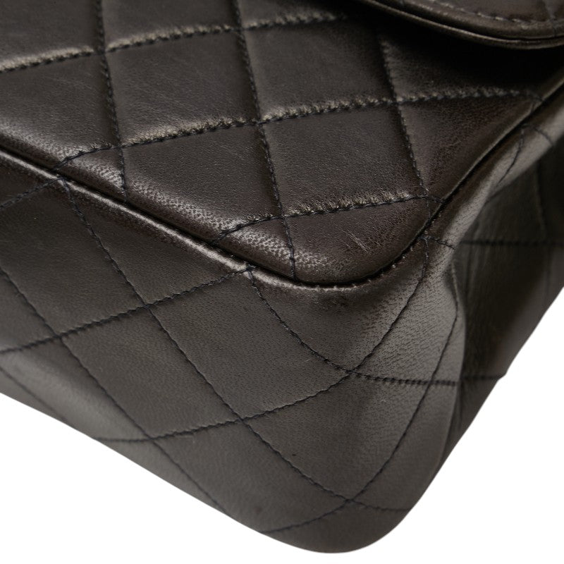 シャネル マトラッセ ココマーク 親子バッグ ハンドバッグ ブラック ラムスキン レディース CHANEL 【中古】
